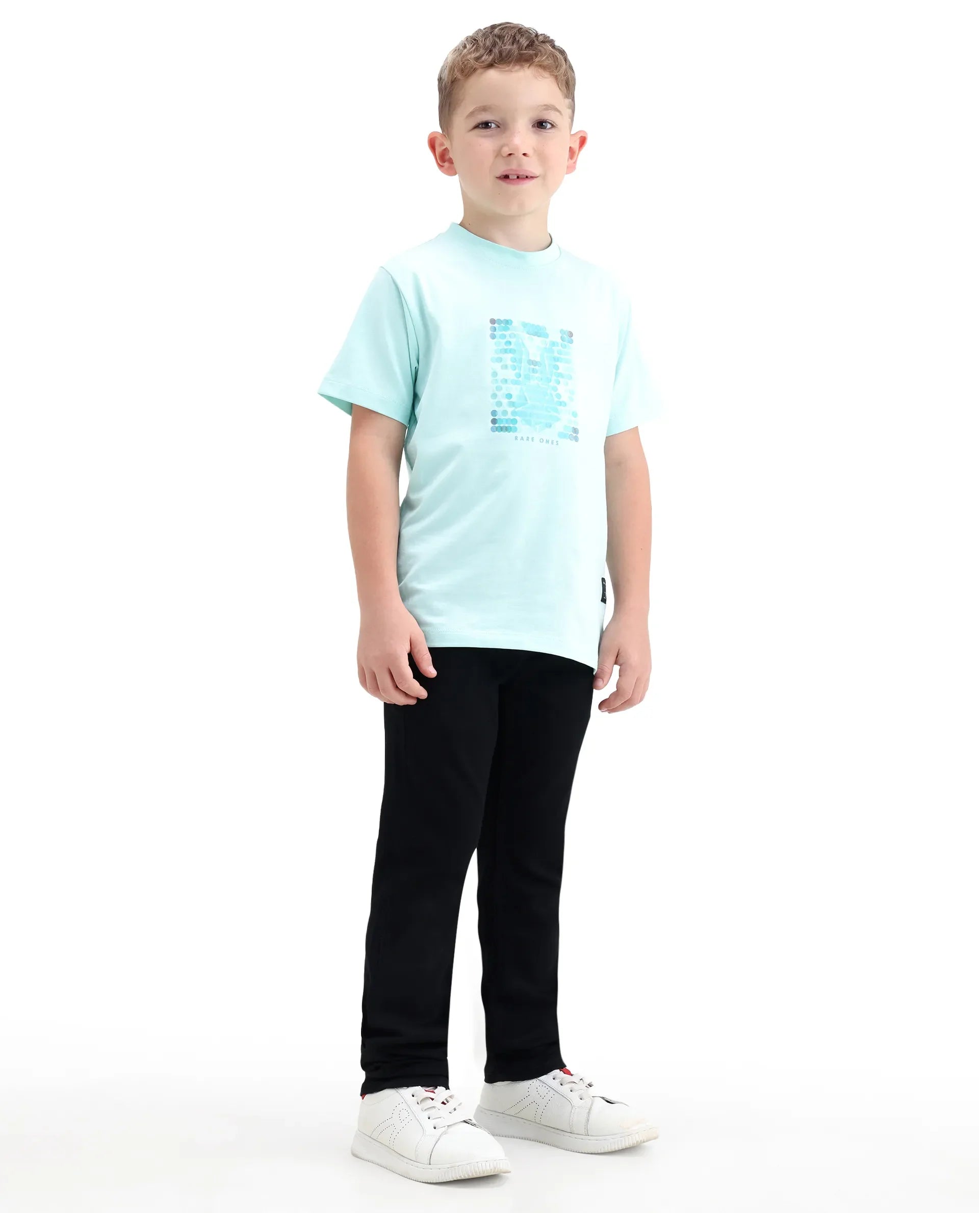 Rare Ones Kids Holt Black Cotton Blend Fabric Drawstring Closure Slim Fit Jeans