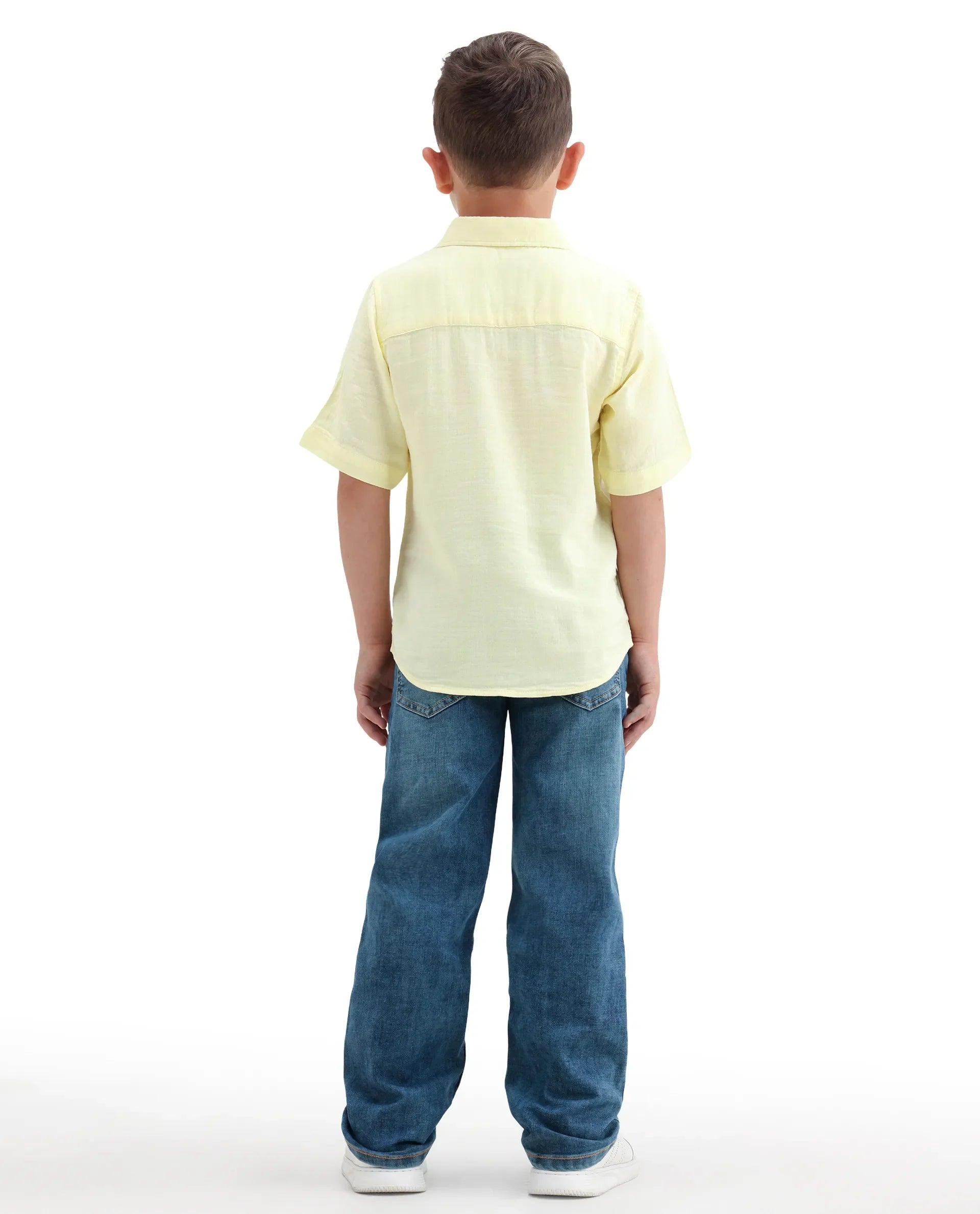 Rare Ones Kids Zigo Light Blue Cotton Blend Fabric Zipper Closure Relaxed Fit Jeans