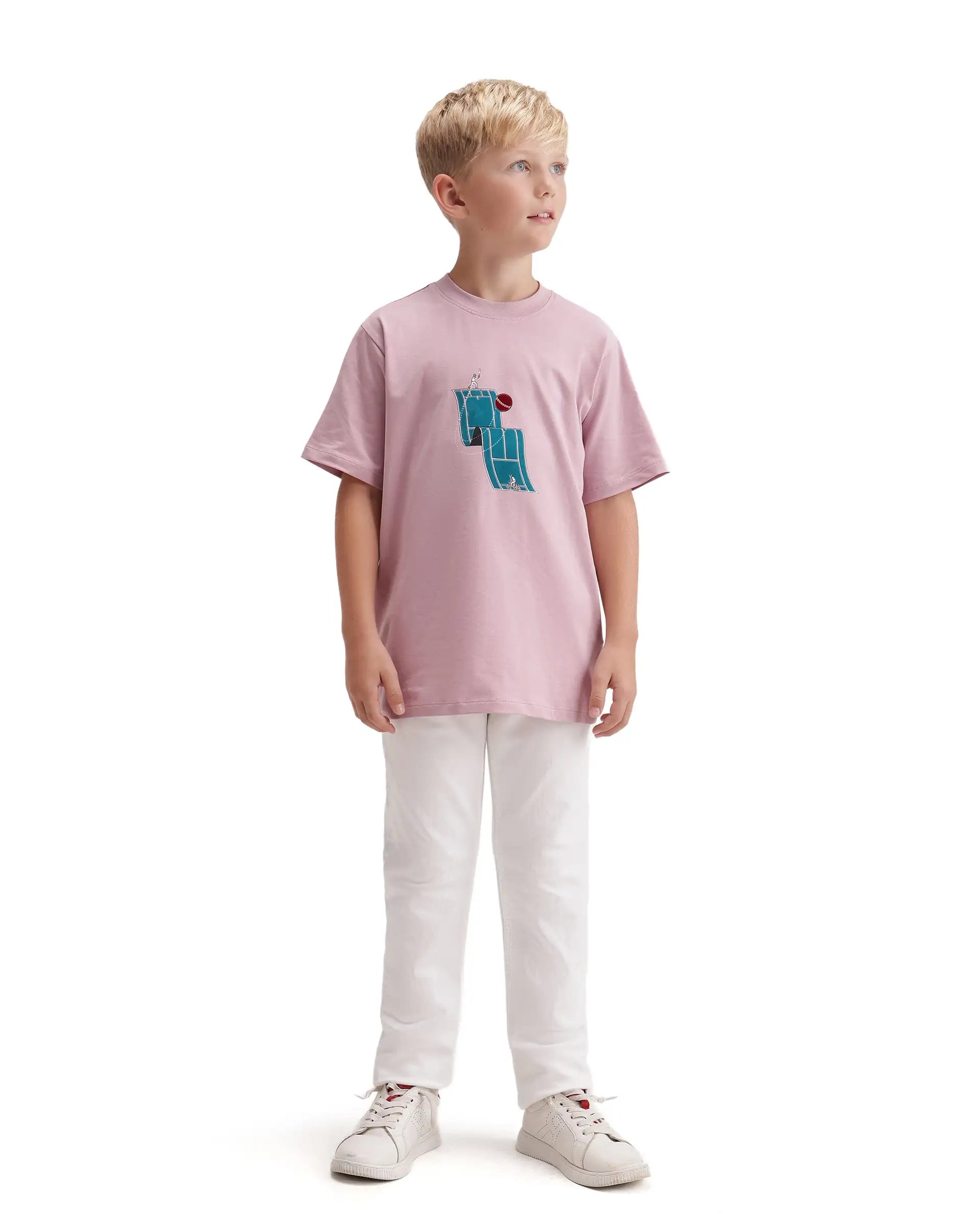Rare Ones Kids Kito White Cotton Blend Fabric Button And Zip Closure Slim Fit Plain Jeans