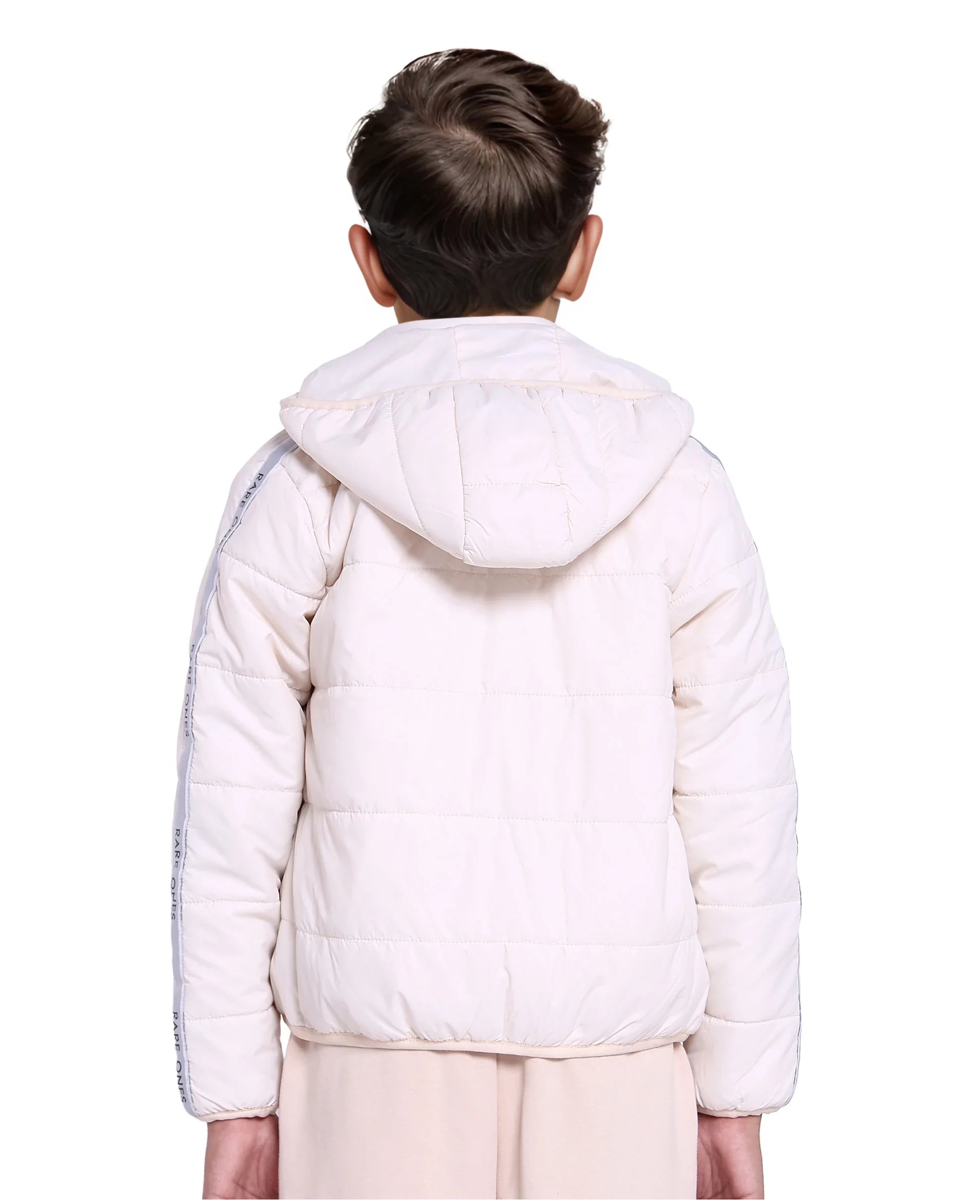 Rare Ones Kids Bolin White Polyester Full Sleeve Solid Jacket