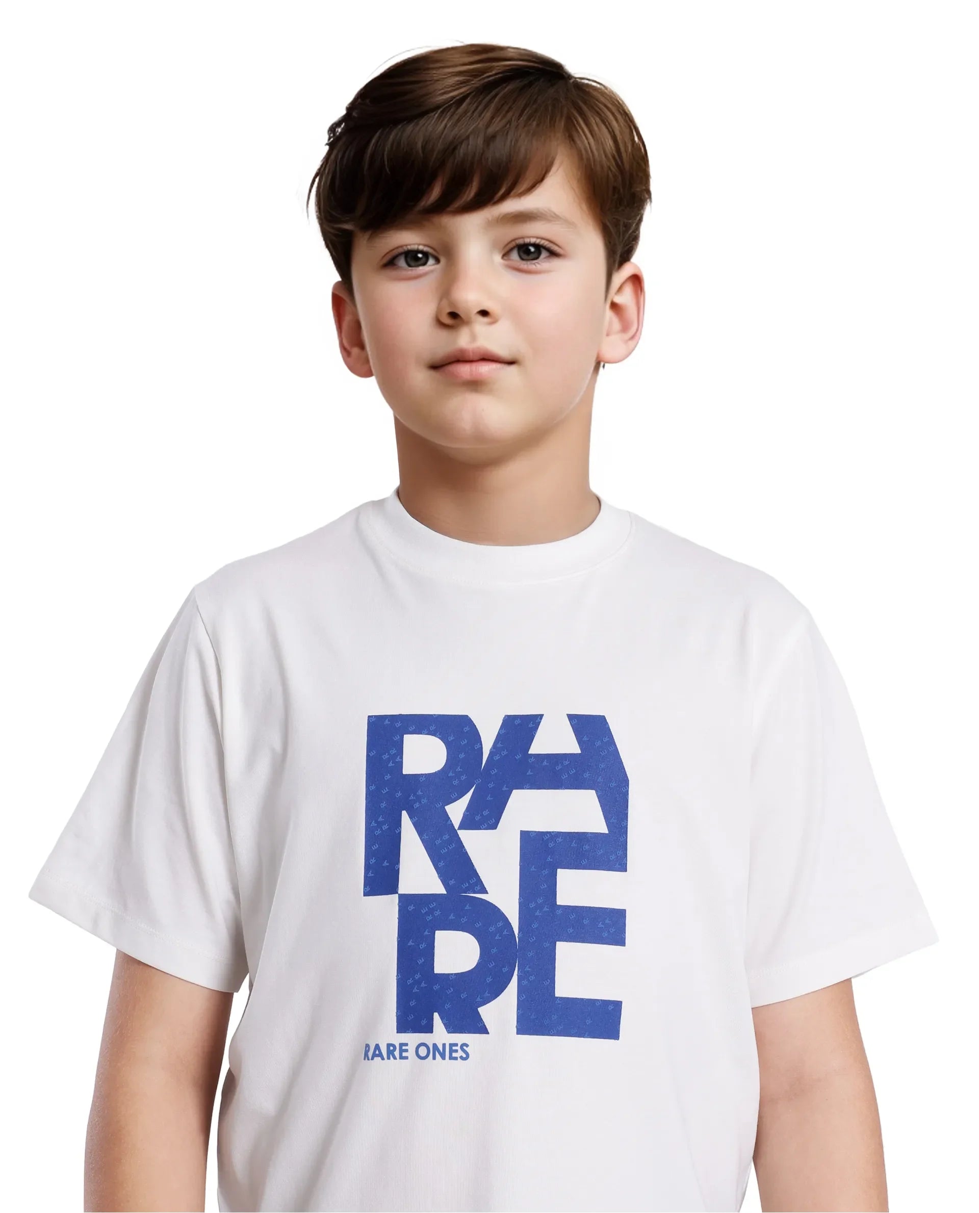 Rare Ones Kids Gelo Off White Cotton Blend Short Sleeve Crew Neck Printed Regular T-Shirt