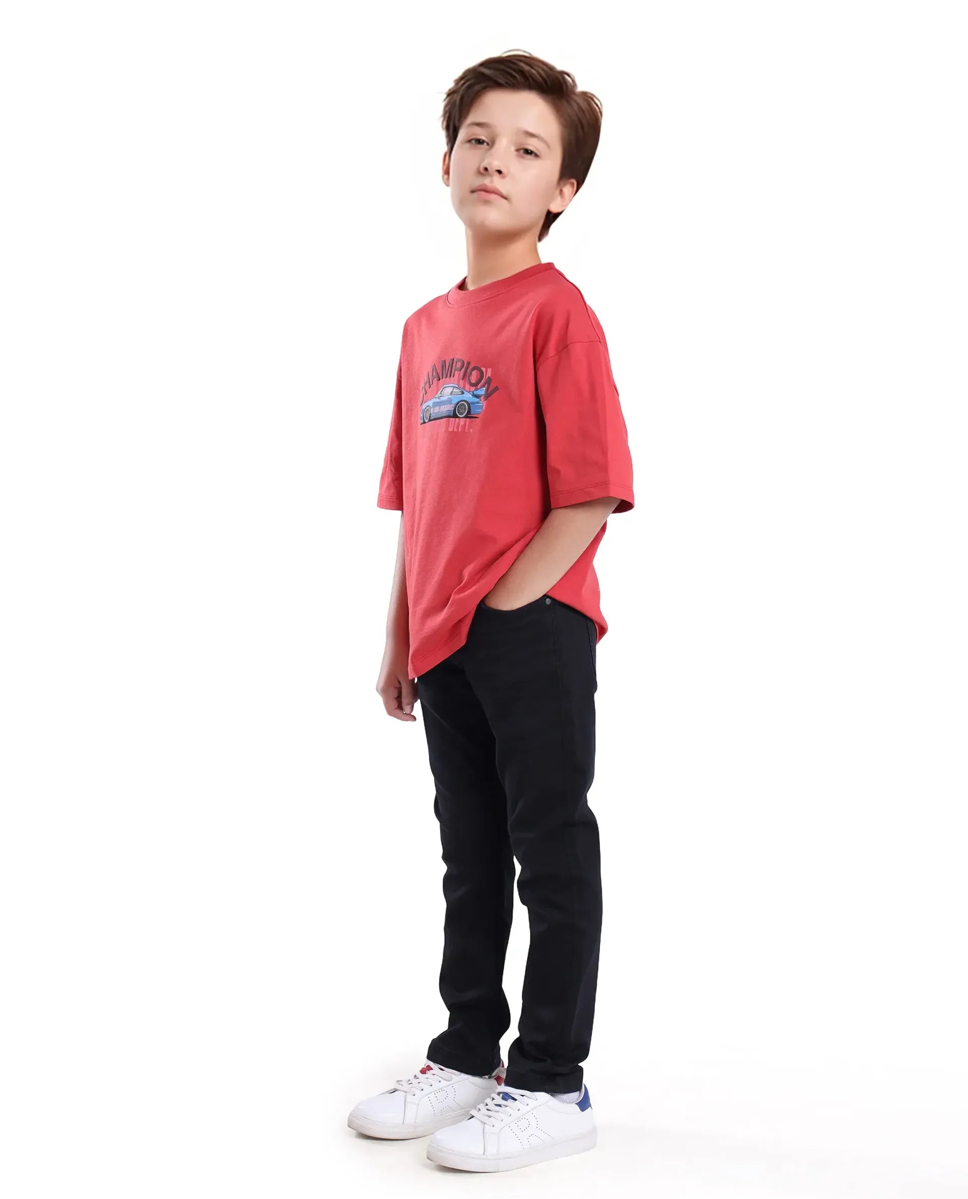 Rare Ones Kids Jace-K Black Cotton Solid Button And Zip Closure Slim Fit Fit Jeans
