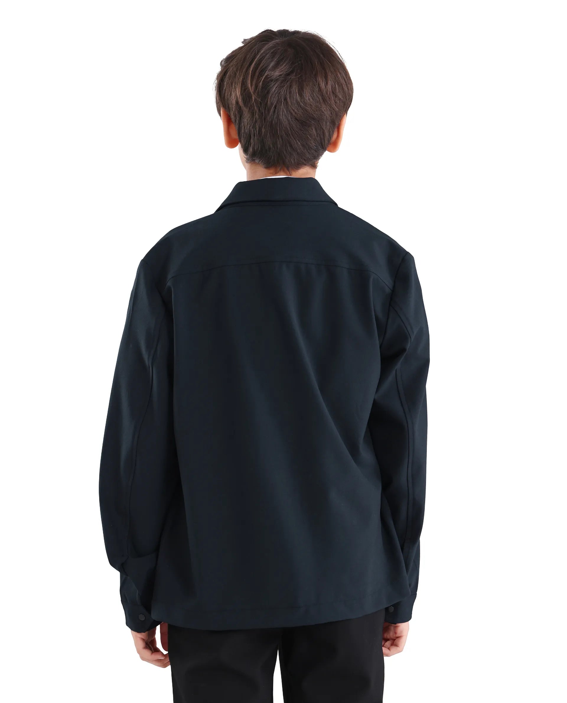 Rare Ones Kids Juan-K 26 Navy Polyester Blend Zipper Closure Regular Fit Shacket