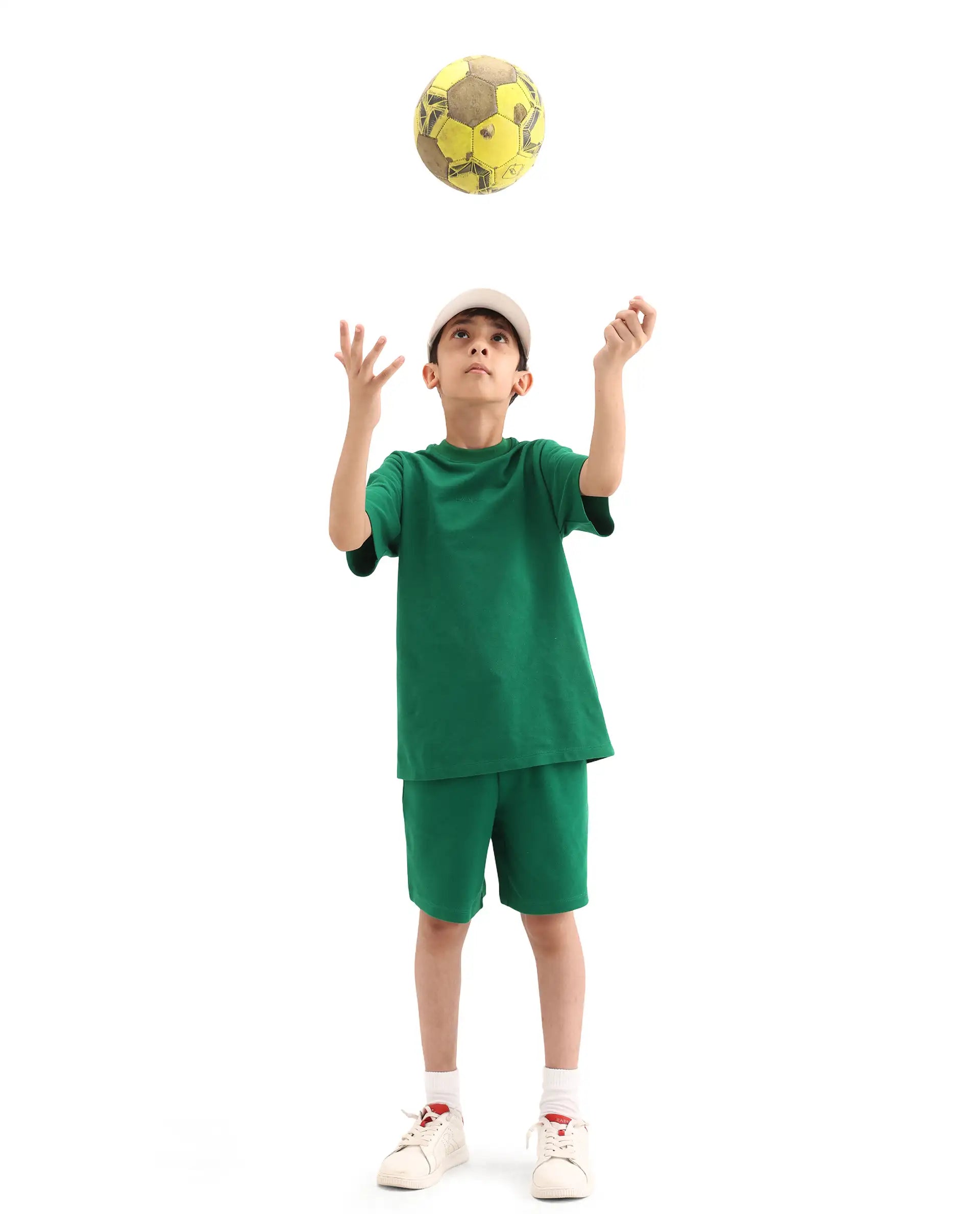 Rare Ones Kids Heros-B Green Polyester Blend Fabric Button And Zipper Closure Hd Print Regular Fit Shorts