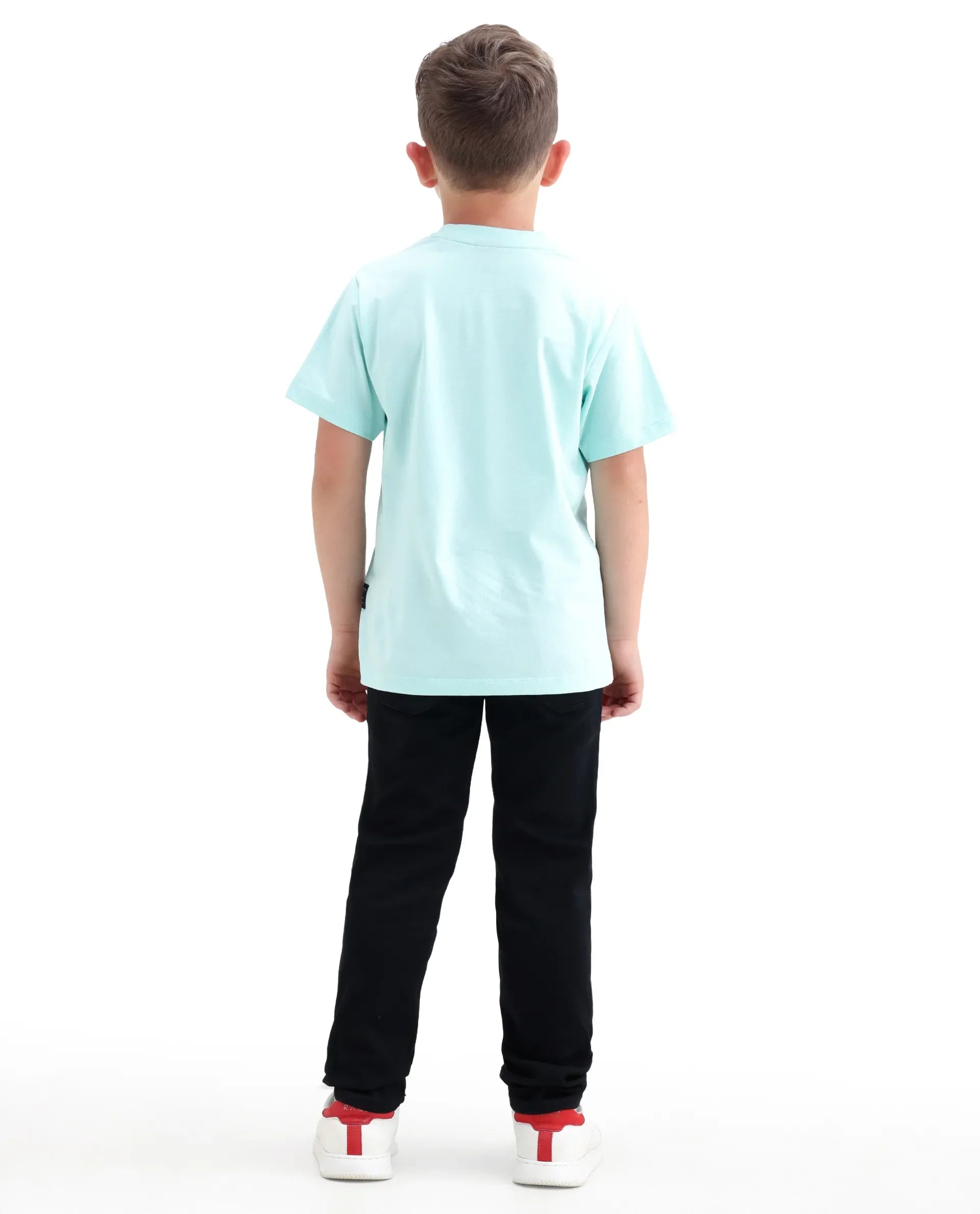 Rare Ones Kids Holt Black Cotton Blend Fabric Drawstring Closure Slim Fit Jeans