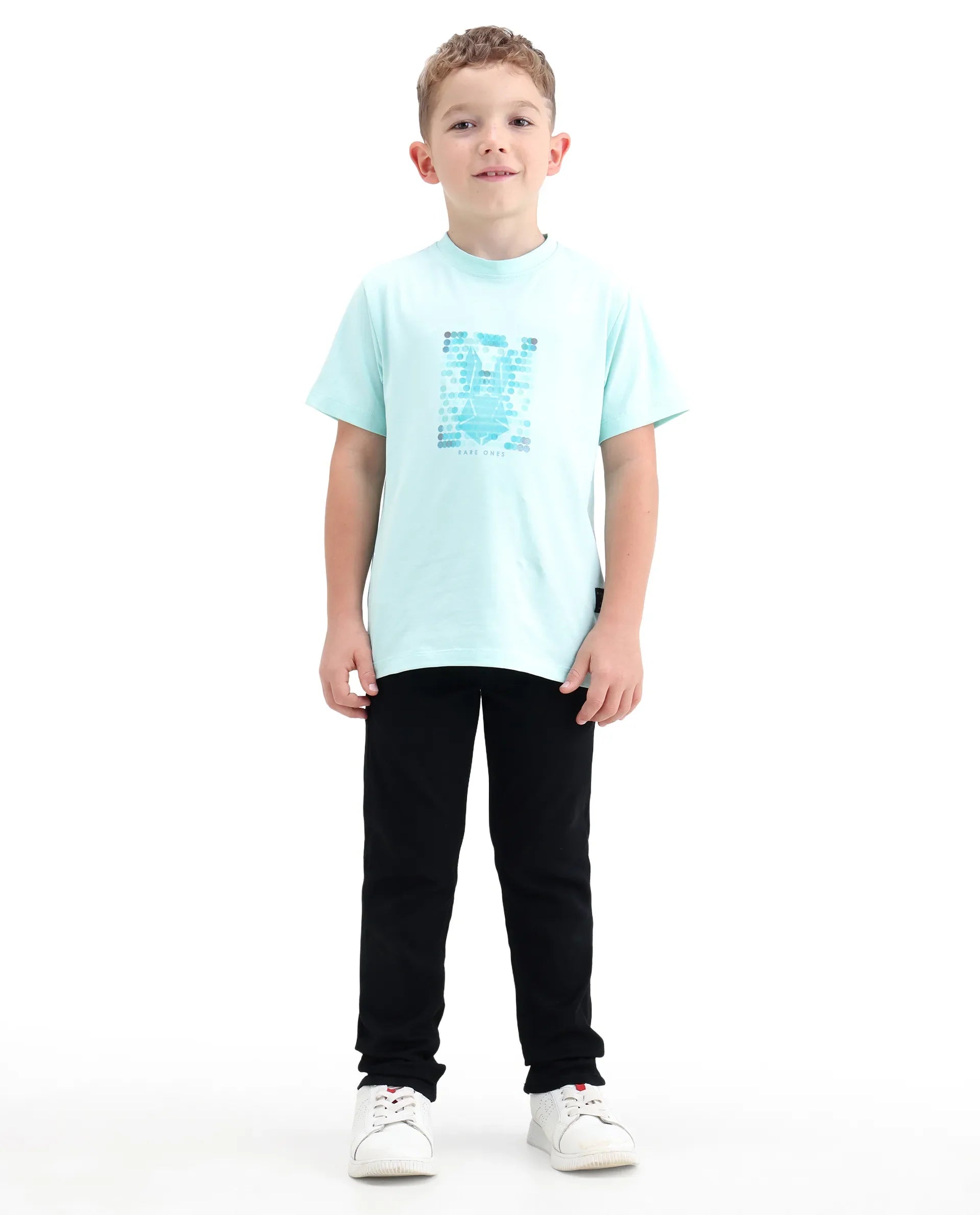 Rare Ones Kids Holt Black Cotton Blend Fabric Drawstring Closure Slim Fit Jeans