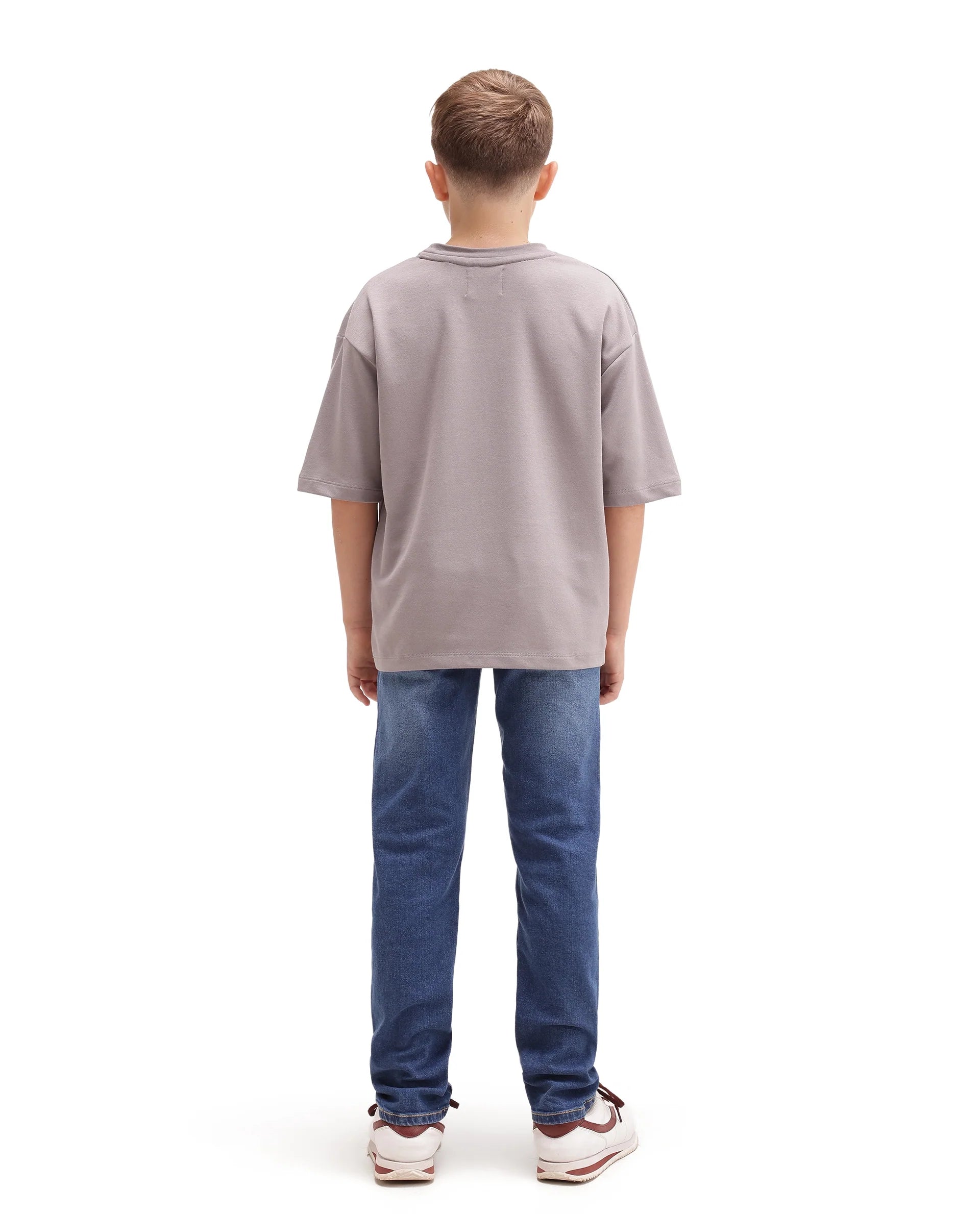 Rare Ones Kids Livo Light Blue Cotton Blend Fabric Drawstring Closure Regular Fit Plain Jeans