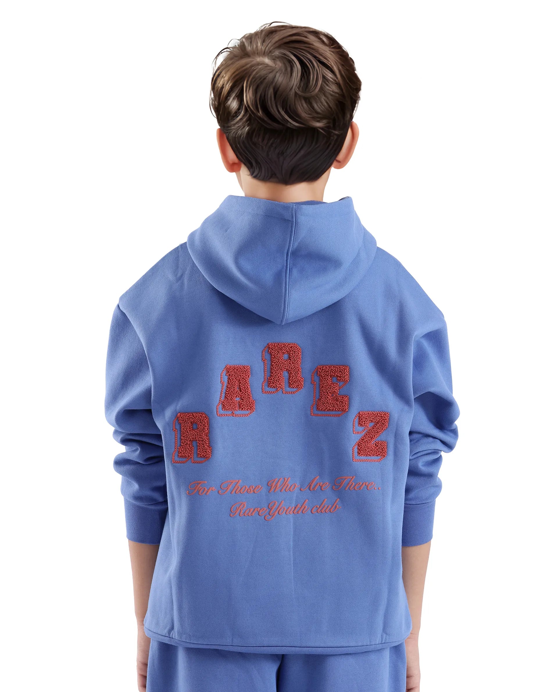 Rare Ones Kids Linto Blue Cotton Poly Full Sleeve Hd Print And Towel Embroidered Sweatshirt