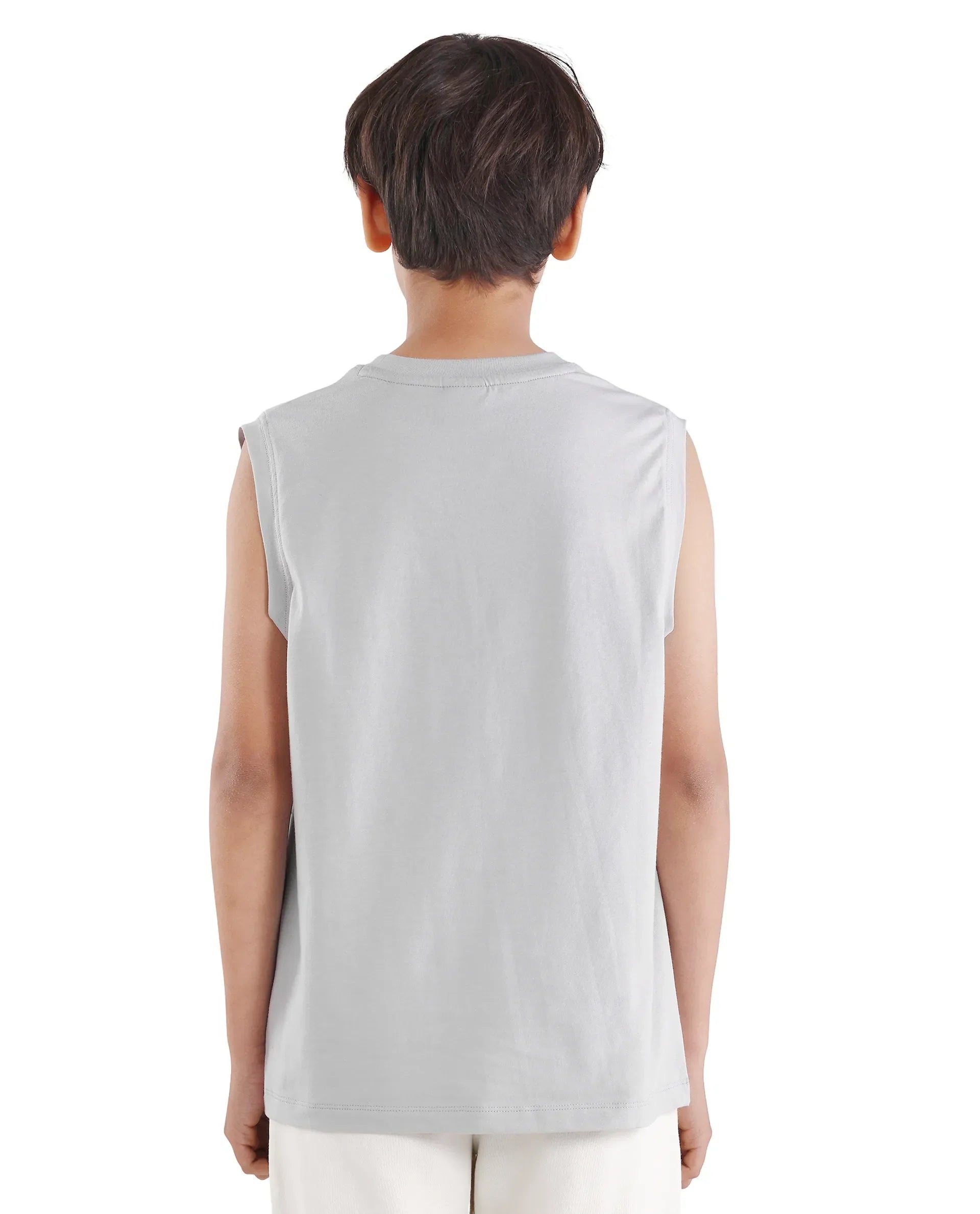 Rare Ones Kids Aloha Grey Cotton Blend Fabric Pull-On Closure Regular Fit T-Shirt