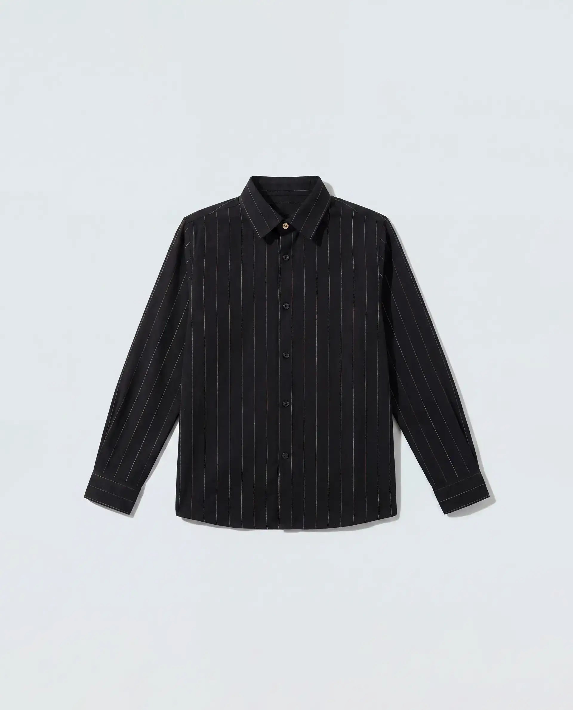 Rare Ones Kids Volc Black Lyocell Blend Button Closure Regular Fit Shirt