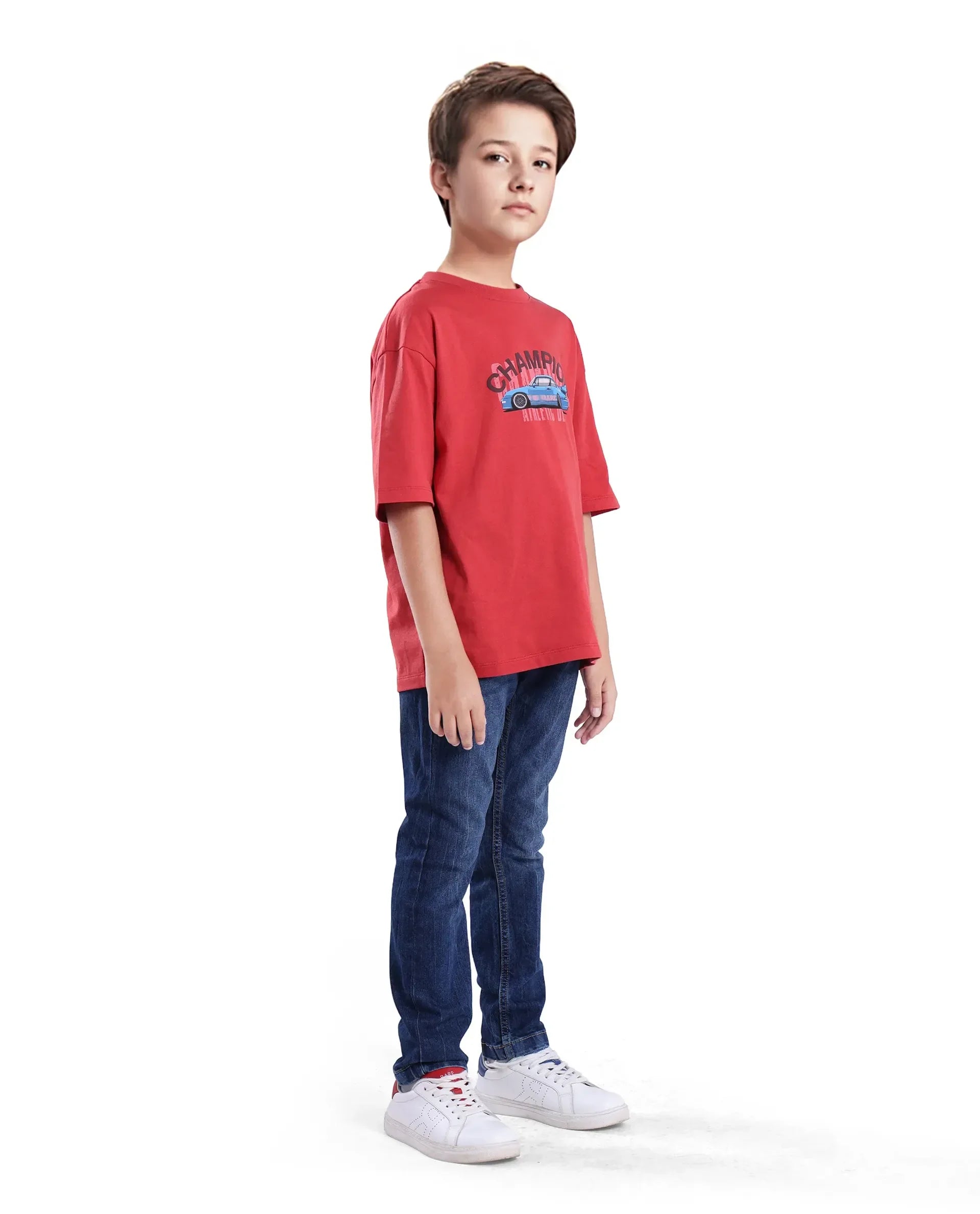 Rare Ones Kids Sira Dark Blue Cotton Solid Button And Zip Closure Slim Fit Jeans