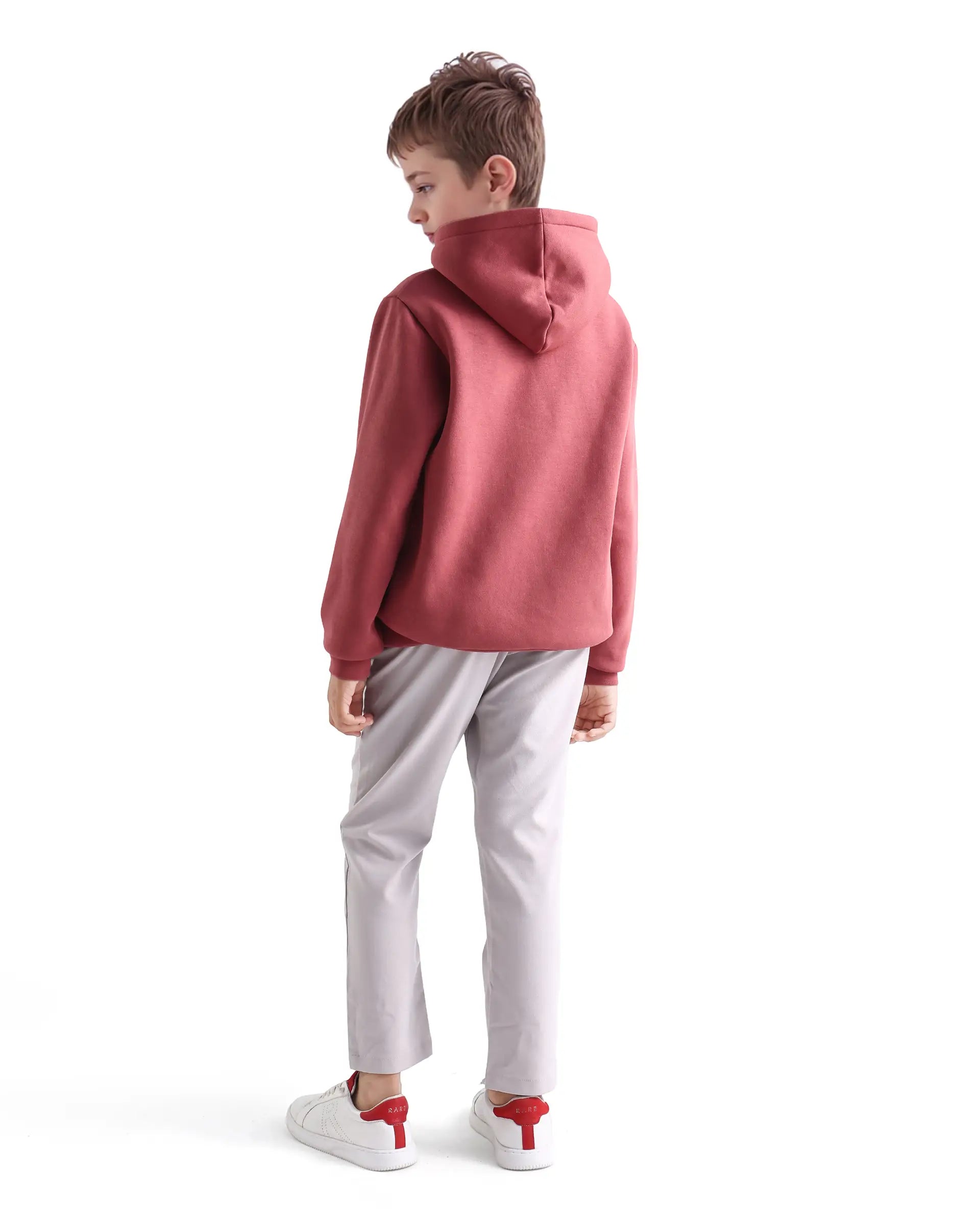 Rare Ones Kids Trove Light Beige Polyester Blend Regular Fit Solid Trouser